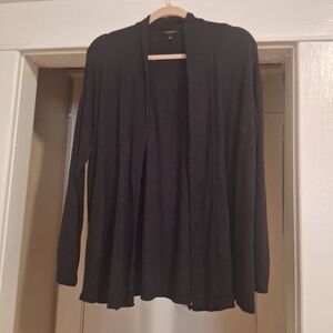 Talbots Black Open Front Cardigan. Size Medium